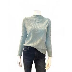 NEW PICADILLY women's pleated rose top in dusty jade